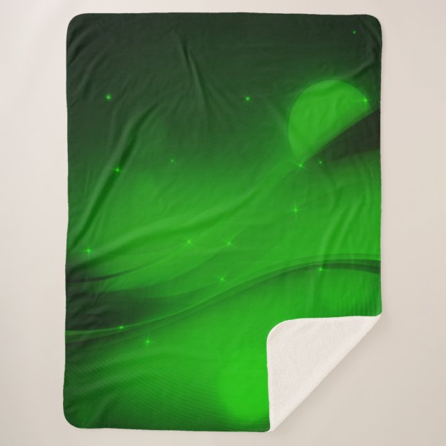 Emerald Wave Sherpa Blanket (Front)