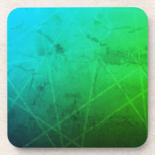 Emerald Waves: Unique Green and Blue Multi-Colour Coaster