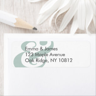 Emerald Wedding Return Address Label Centred