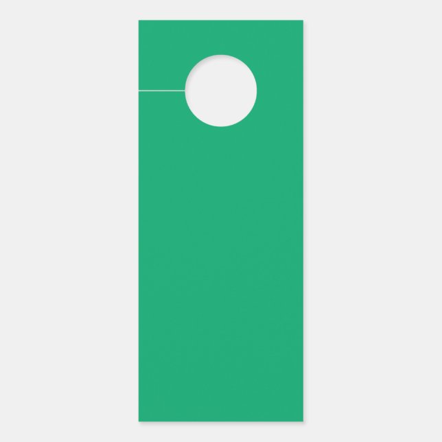 Emerald & White Custom Door Hanger (Front)