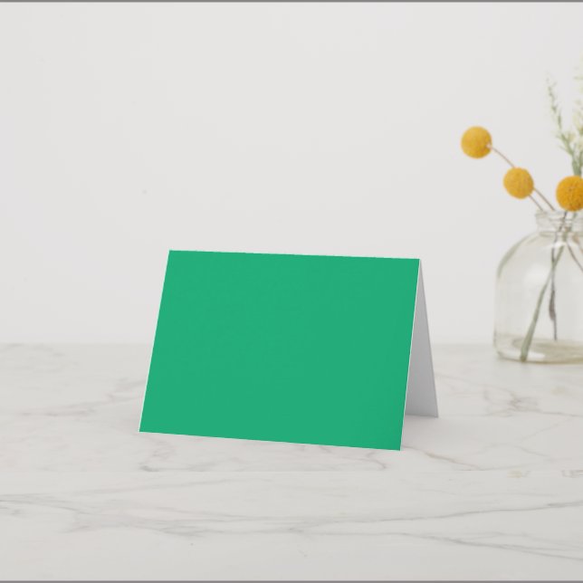 Emerald & White Folded Thank You Card – Customize (Front)