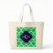 Emerald White Moroccan #5 Navy 3 Initial Monogram