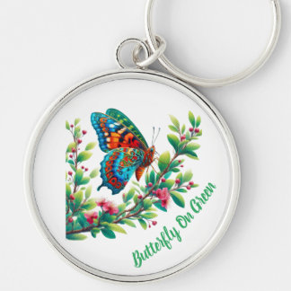 "Emerald Wings: Nature's Keychain" Keychain