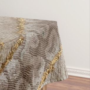 Émeraude Serpent Peau Nappe Or Décor de l'événemen