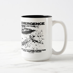 Emergence Complex Pattern Formation From Simpler Two-Tone Coffee Mug