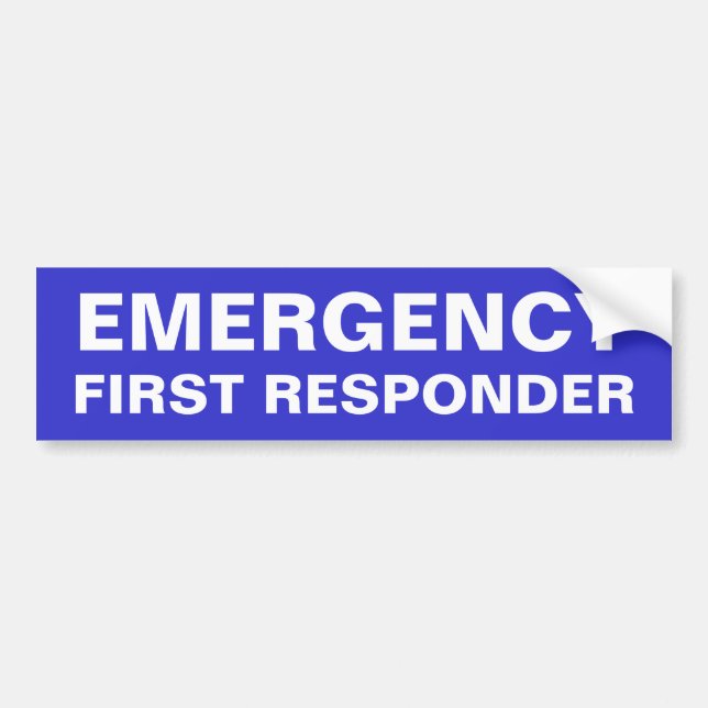 EMERGENCY BUMPER STICKER (Front)