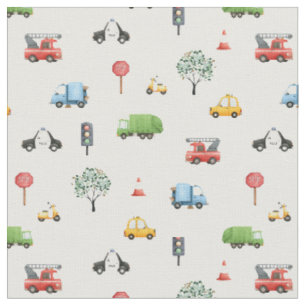 Emergency Cars rescue service toy car children kid Fabric