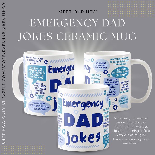 Emergency Dad Jokes Ceramic Mug (Creator Uploaded)