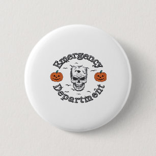Emergency Departement Room Er Nurse Skeleton Hallo 2 Inch Round Button