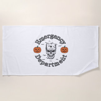 Emergency Departement Room Er Nurse Skeleton Hallo Beach Towel