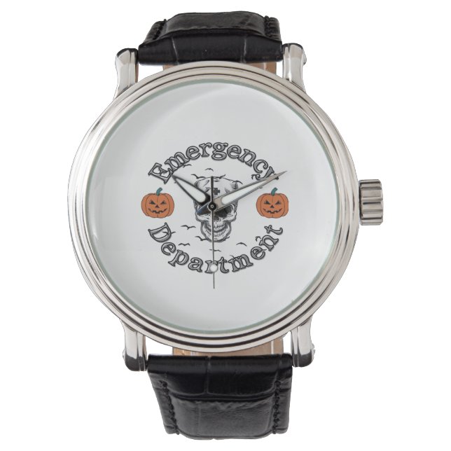 Emergency Departement Room Er Nurse Skeleton Hallo Watch (Front)