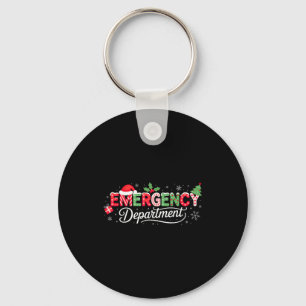 Emergency Department Christmas Santa Er Keychain