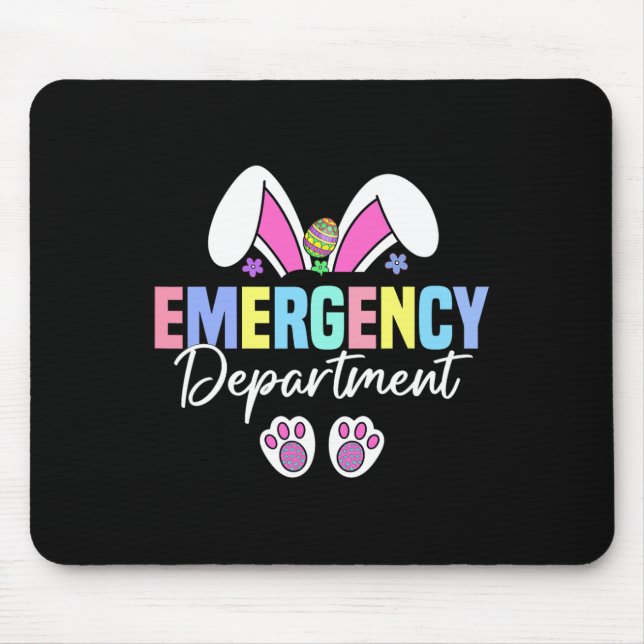 Emergency Department Easter Bunny Er Nurse Easter  Mouse Pad (Front)