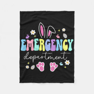 Emergency Department Easter Er Nurse Emergency Roo Fleece Blanket