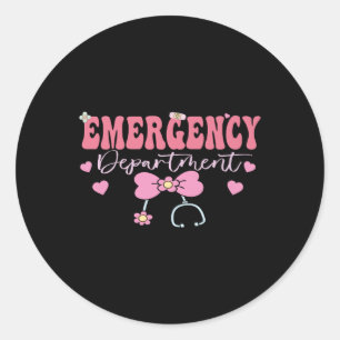 Emergency Department Emergency Nurse Emergency Roo Classic Round Sticker