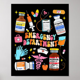 Emergency Department Emergency Room Er Rn Nurse He Poster