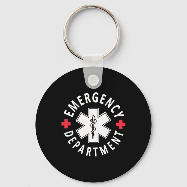 Emergency Department Emergency Room Healthcare Nur Keychain (Front)