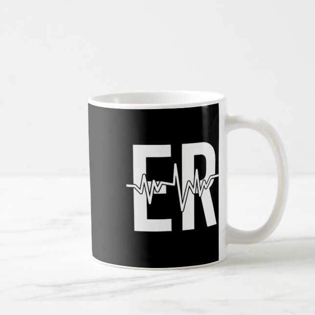 Emergency Department Er Nurse Front + Back Emergen Coffee Mug (Right)