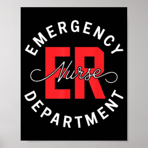 Emergency Department Er Nurse Gift Paramedic Poster
