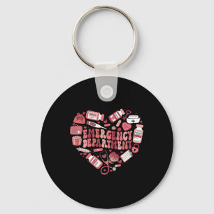 Emergency Department Er Nurse Valentines Day Gifts Keychain
