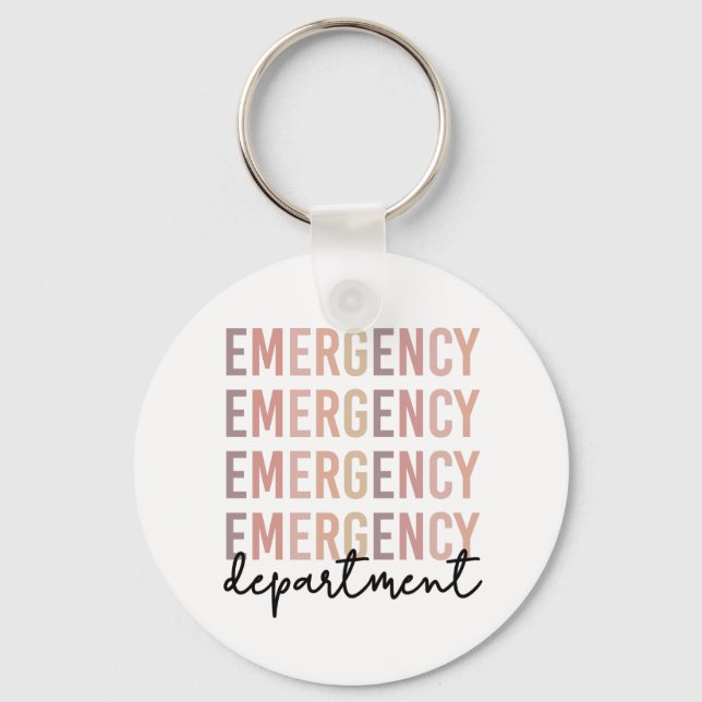 Emergency Department ER Staff | ER Nurse | ER Tech Keychain (Front)