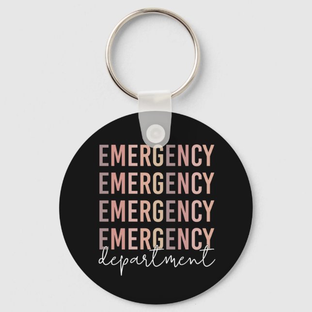 Emergency Department ER Staff | ER Nurse | ER Tech Keychain (Front)