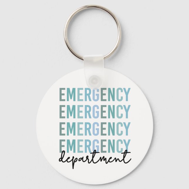 Emergency Department ER Staff | ER Nurse | ER Tech Keychain (Front)