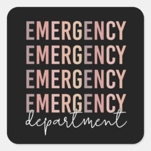 Emergency Department ER Staff   ER Nurse   ER Tech Square Sticker