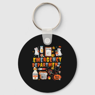 Emergency Department Funny Er Nurse Halloween Soky Keychain