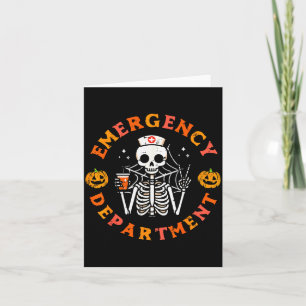 Emergency Department Funny Halloween Er Nurse Wome Card