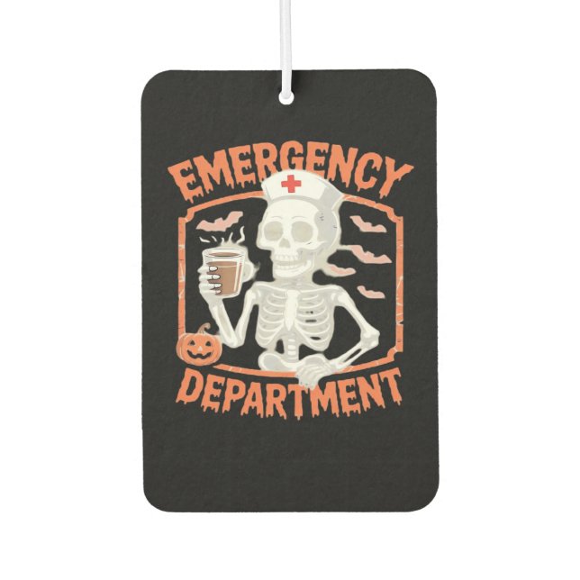 Emergency Department Funny Halloween Nurse Essenti Air Freshener (Front)