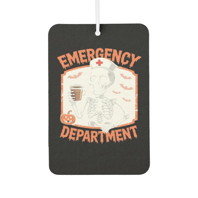 Emergency Department Funny Halloween Nurse Essenti Air Freshener (Front)