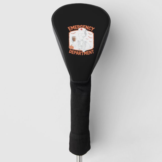 Emergency Department Funny Halloween Nurse Essenti Golf Head Cover (Front)