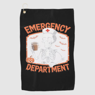 Emergency Department Funny Halloween Nurse Essenti Golf Towel