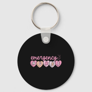 Emergency Department Nurse Hearts Er Rn Ed Valenti Keychain