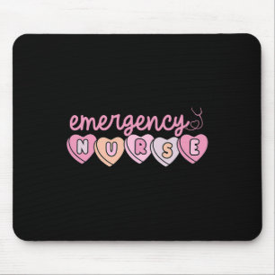 Emergency Department Nurse Hearts Er Rn Ed Valenti Mouse Pad