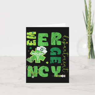Emergency department nurse saint patrick's day er card