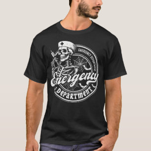Emergency Department Skeleton Er Nurse Halloween 2 T-Shirt