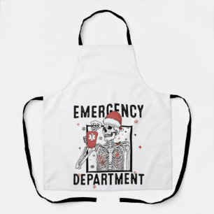 Emergency Department Skeleton Nursing Coffee Lover Apron