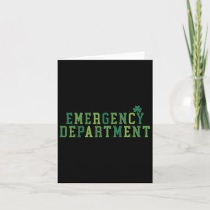 Emergency Department St Patricks Day Emergency Roo Card