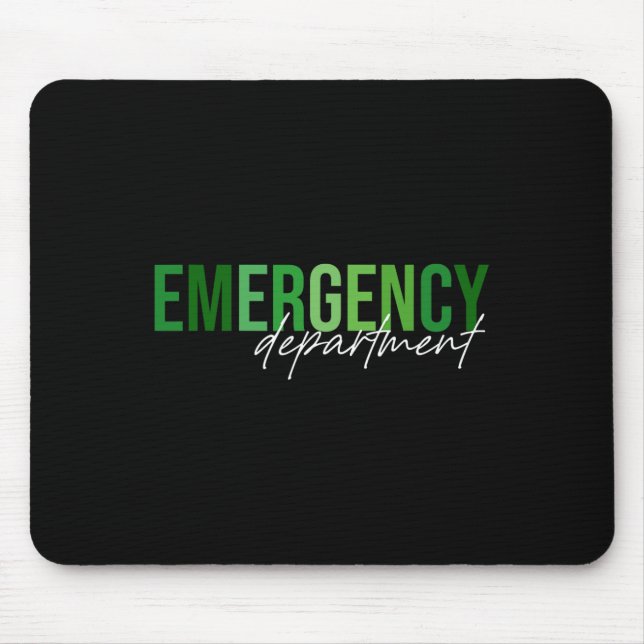Emergency Department St Patricks Day Emergency Roo Mouse Pad (Front)