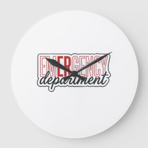 Emergency Department Typography Shirt Design_1 Large Clock