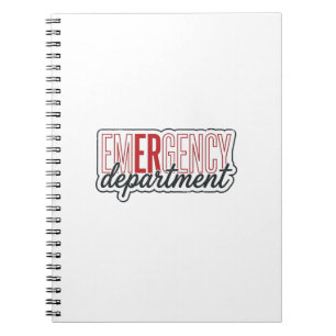 Emergency Department Typography Shirt Design_1 Notebook