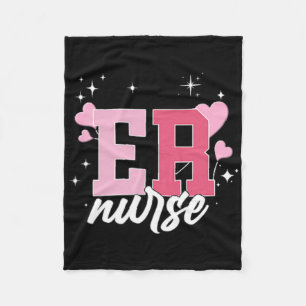 Emergency Department Valentine,er Nurse Valentine Fleece Blanket
