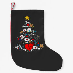 Emergency Department Xmas Tree Nurse Small Christmas Stocking