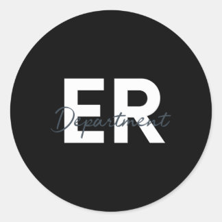 Emergency Dept Emergency Room Er Healthcare Nursin Classic Round Sticker
