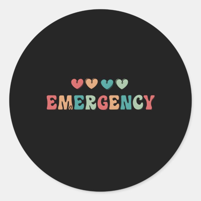 Emergency Dept He Love Er Healthcare Nursing Classic Round Sticker (Front)