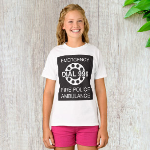 Emergency Dial 999 Sign Fire Police Ambulance  T-Shirt
