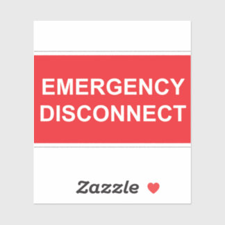 Emergency Disconnect Sticker