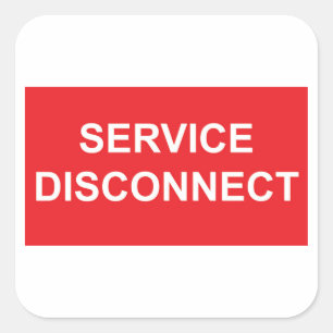 Emergency Disconnect Sticker Label